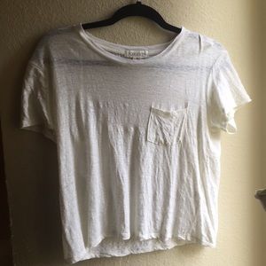 White pocket tee