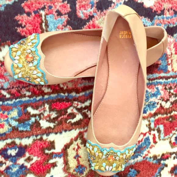 Anthropologie Jaspera and Keena embellished flats