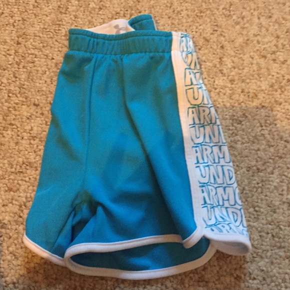 blue and white track shorts . - Picture 2 of 3