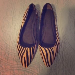 Faux Hair animal print flats