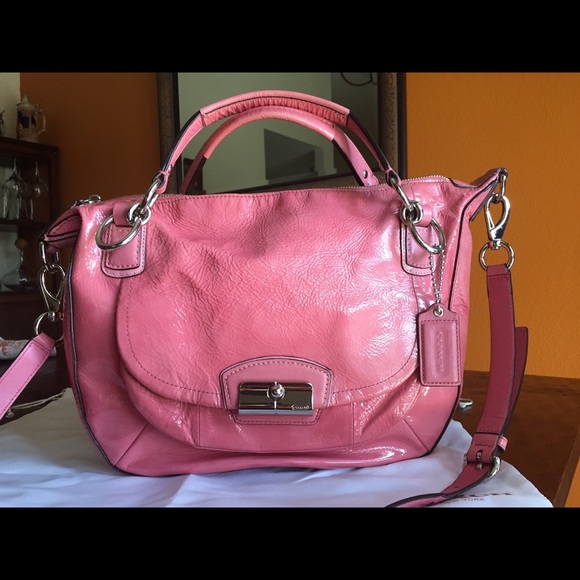 **SOLD**Coach Kristin Patent Leather Round Satchel