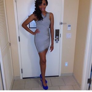 Stretta grey bandage dress