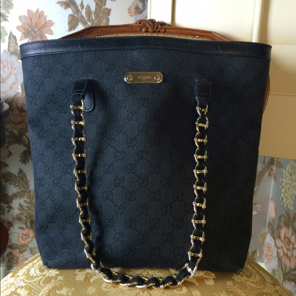 GUCCI Canvas Monogram Tote - Picture 2 of 8