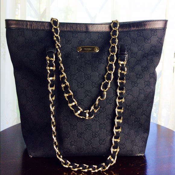 GUCCI Canvas Monogram Tote - Picture 5 of 8