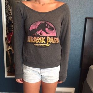 Jurassic Park wide neck sweatshirt