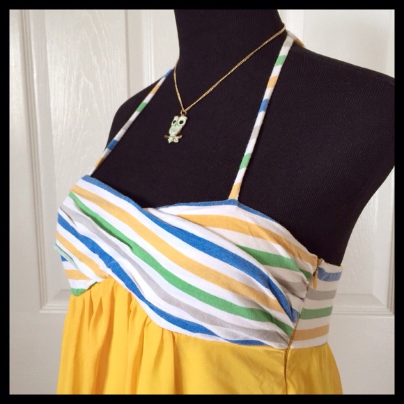 {Charlotte Russe} Yellow Halter Dress - Picture 3 of 4