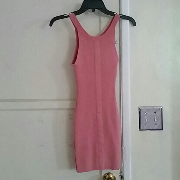 Pink bodycon dress (Herve Leger type dress)