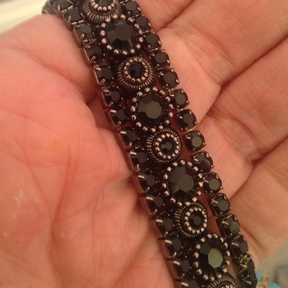Black Bead Bracelet Set