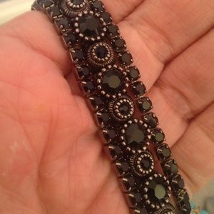 Black Bead Bracelet Set