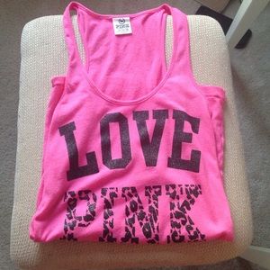 extra small love pink tank