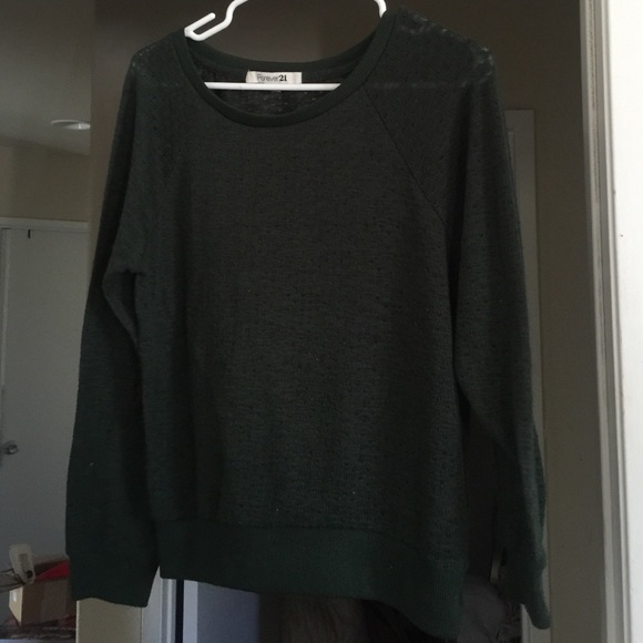 dark green sweater