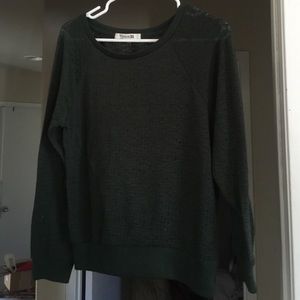 dark green sweater