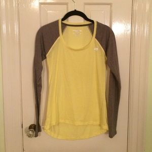 Yellow/gray long sleeved shirt