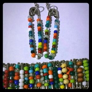 Safety Pin Bracelet & Earring Set