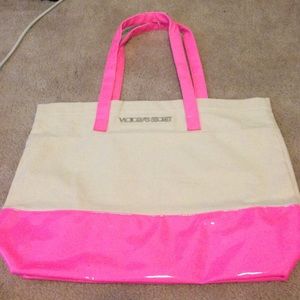 Victoria secret Tote Bag. Neon pink.