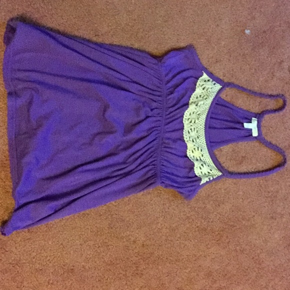 Purple racer back flowy tank top