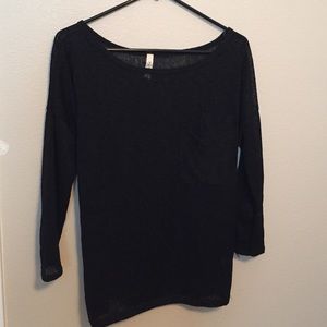 Black sheer layer sweater