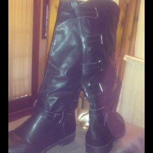 Black Vegan leather boots