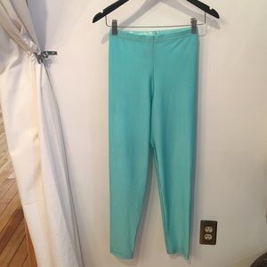 NEW American Apparel Metallic Legging Teal & Gold