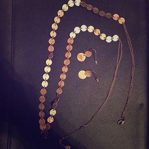 Gold flat circle necklace- 18 inches!