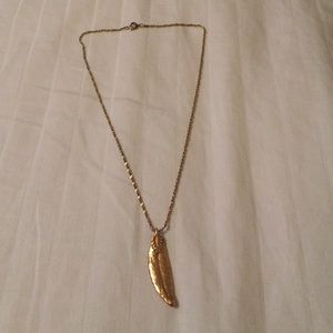 Gold leaf necklace