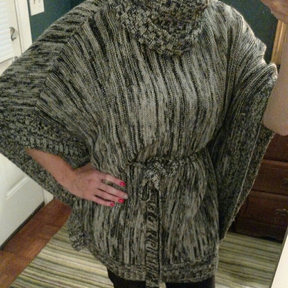 Poncho style sweater