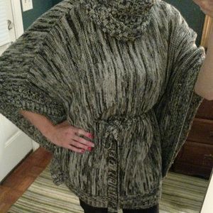 Poncho style sweater