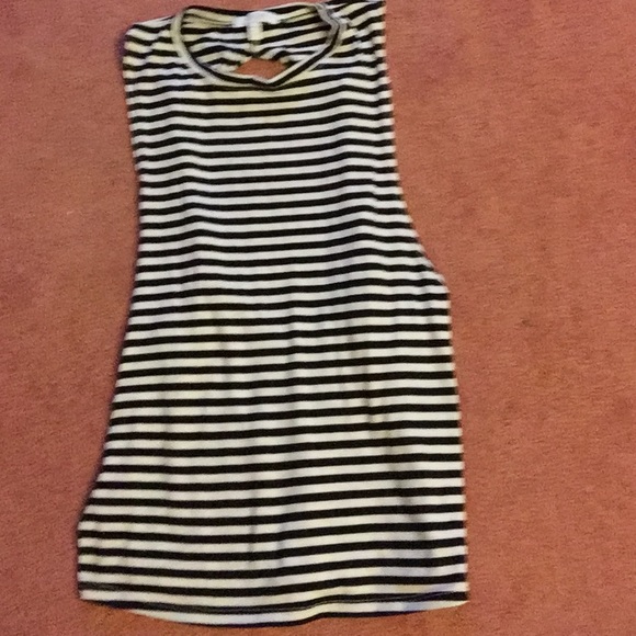 Navy and white stripped tank top