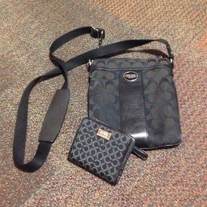 Black Coach purse and wallet
