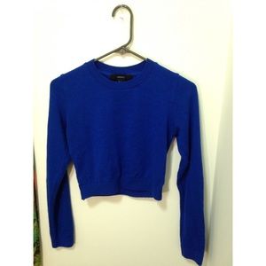 Cobalt blue crop sweater
