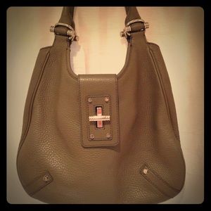 NWOT-Genuine Tan Leather Boho Bag-Banana Republic