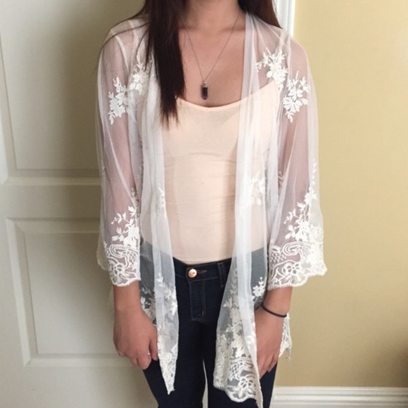 Sheer Lace Kimono