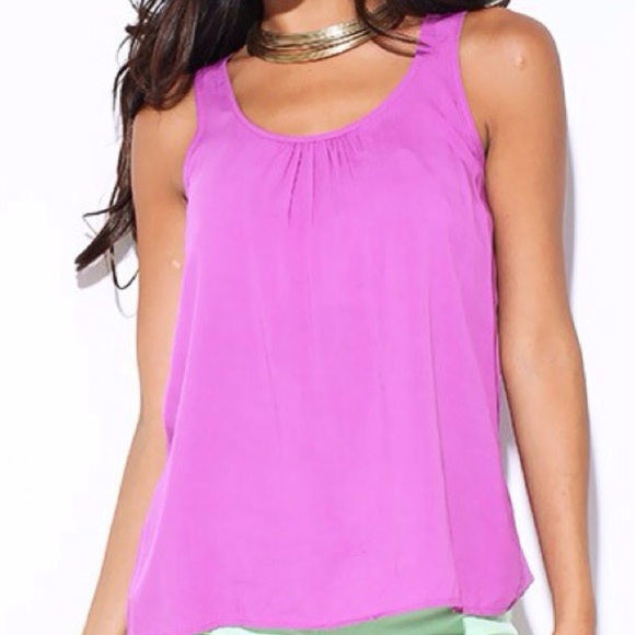 Purple Cut Out Shirt / - Picture 2 of 2