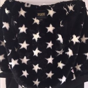 ⭐️Vs pink star fur lined hoodie!⭐️