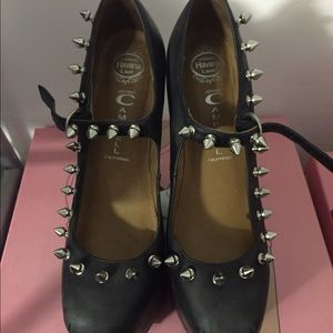 Jeffrey Campbell "night spike" in silver black