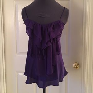 Forever21 purple ruffle tank top