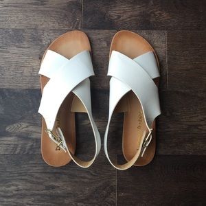 White sandals