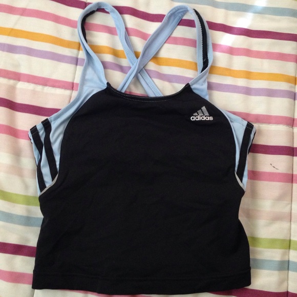 Adidas Workout Crop With Built in Bra