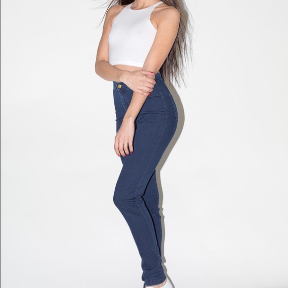 American Apparel high waist dark wash easy jeans
