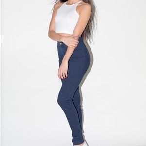 American Apparel high waist dark wash easy jeans