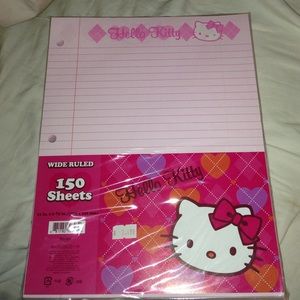 Hello Kitty lined paper
