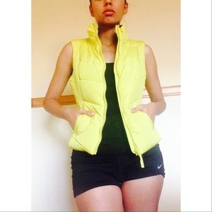 Bright Yellow Puffer Vest