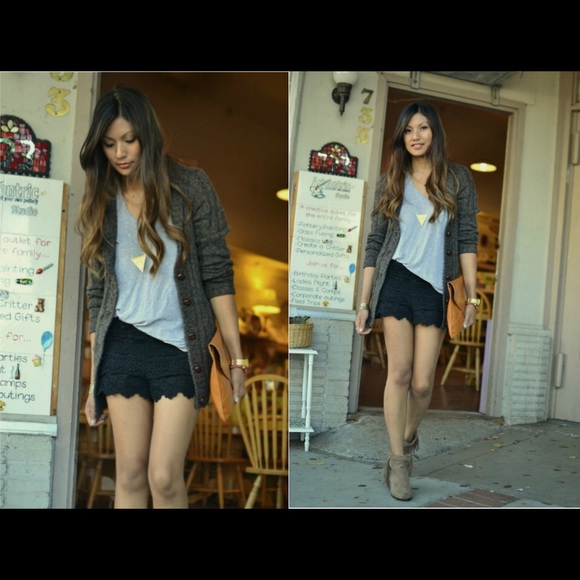 Brown Crochet Shorts BNWT