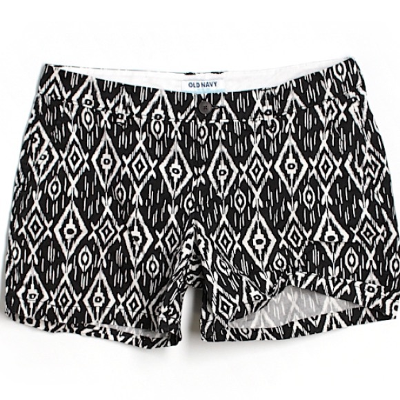 Black and white Aztec shorts