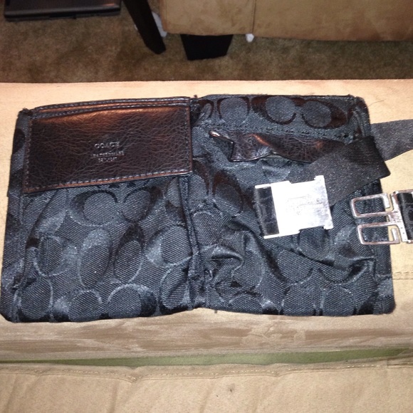Black Coach Waist Bag