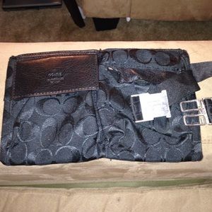 Black Coach Waist Bag