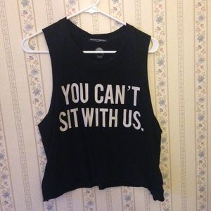 Graphic tee you can't sit with us