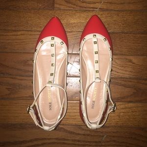 Patent leather flats