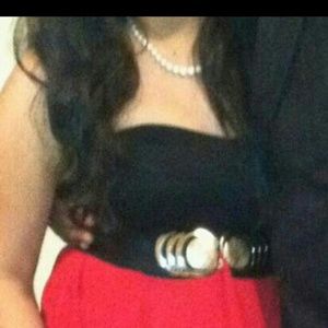 Trade or Sale Red&black strapless dress Used once