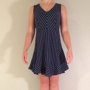 J.Crew navy striped dress